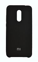 Силиконовый чехол с матовой текстурой для Redmi 5 Plus (Чёрный) — фото