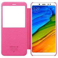 Чехол-книжка Nilkin Sparkle Pink для Xiaomi Redmi Note 5/Pro (Розовый) — фото